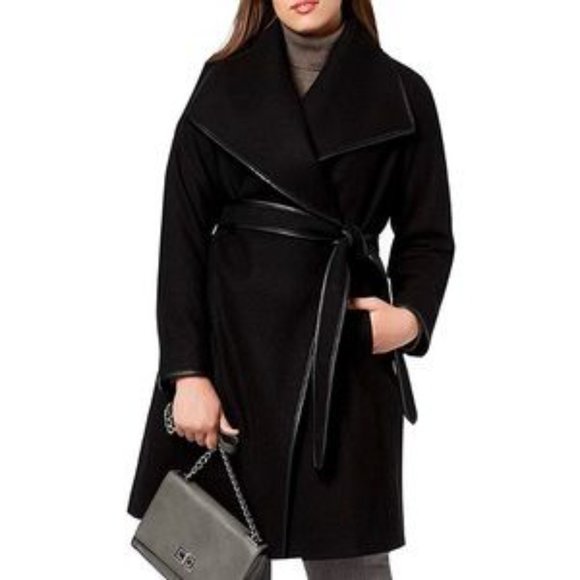 Dkny Jackets & Blazers - DKNY Designer Black Wrap Coat Size 2X (Plus)